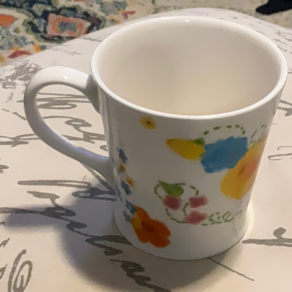 STARBUCKS COFFEE 2006 Ceramic Floral Coffee Mug